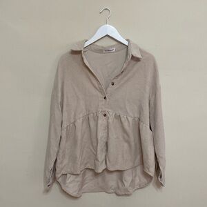 Cream corduroy top